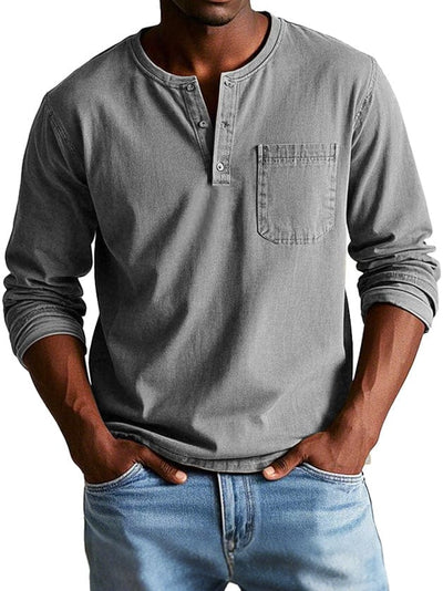 Ronan Washed Cotton Henley