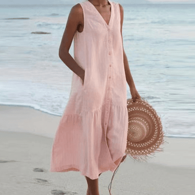 Lyra Linen Midi Dress