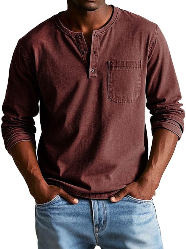 Ronan Washed Cotton Henley