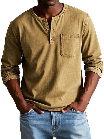 Ronan Washed Cotton Henley