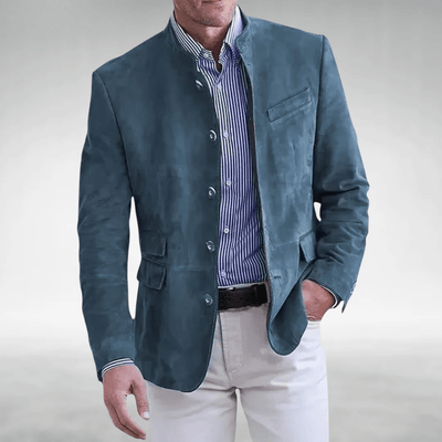 Lucien Mandarin Collar Blazer