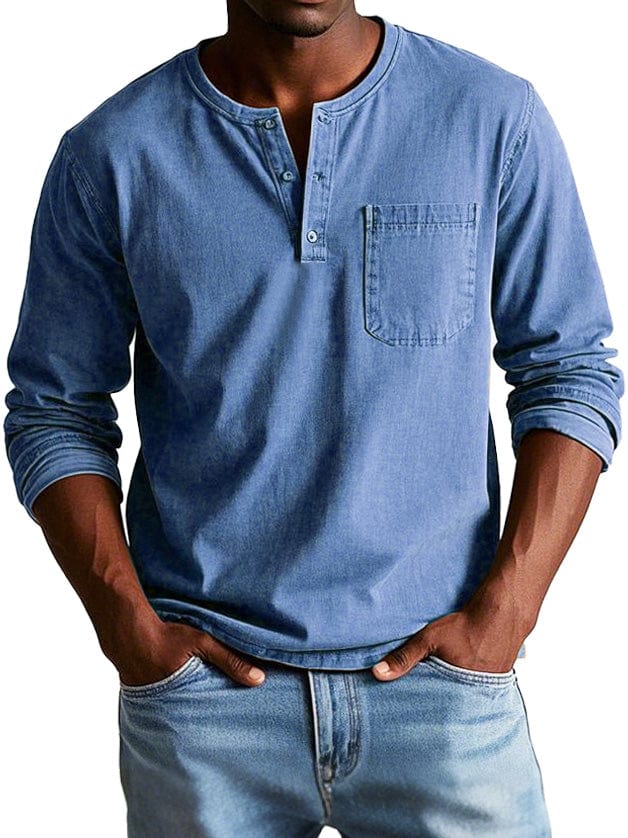 Ronan Washed Cotton Henley