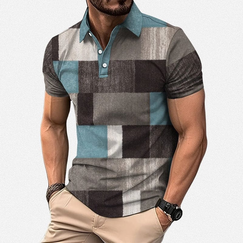 Aurorix Patchwork Polo Shirt