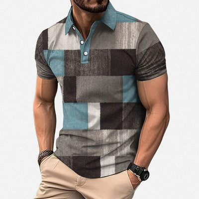 Aurorix Patchwork Polo Shirt