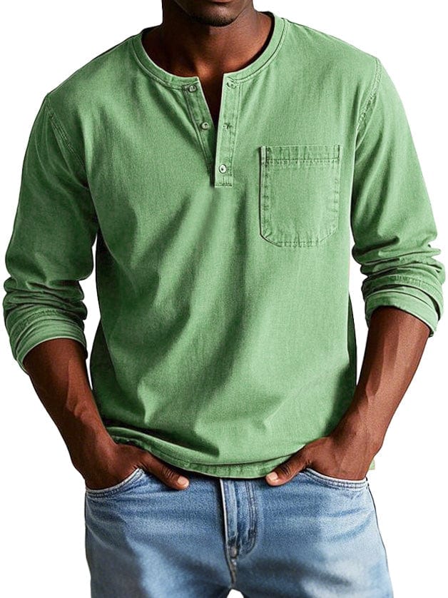 Ronan Washed Cotton Henley