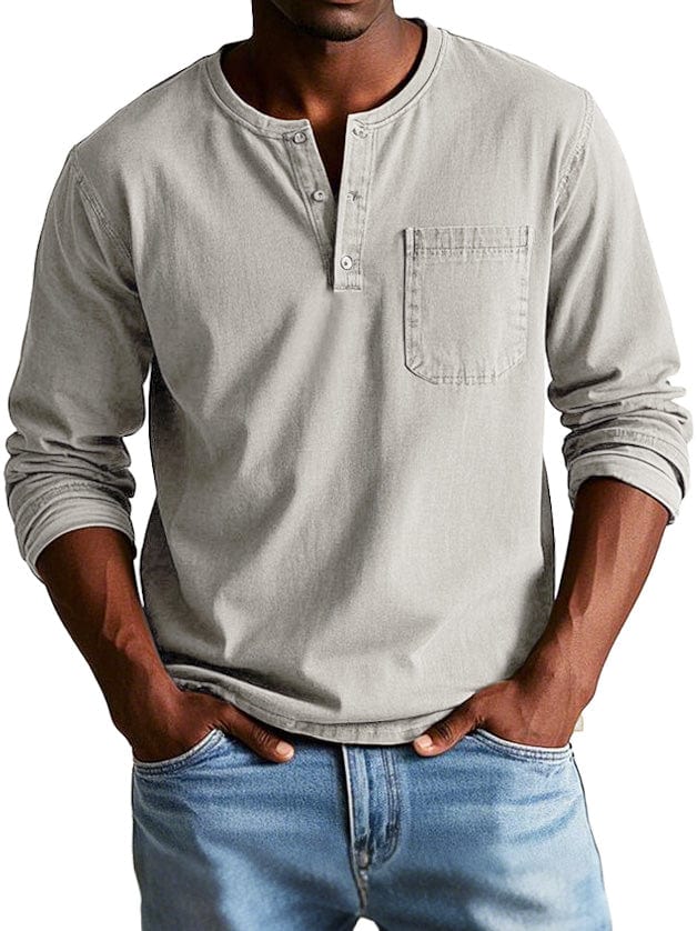Ronan Washed Cotton Henley