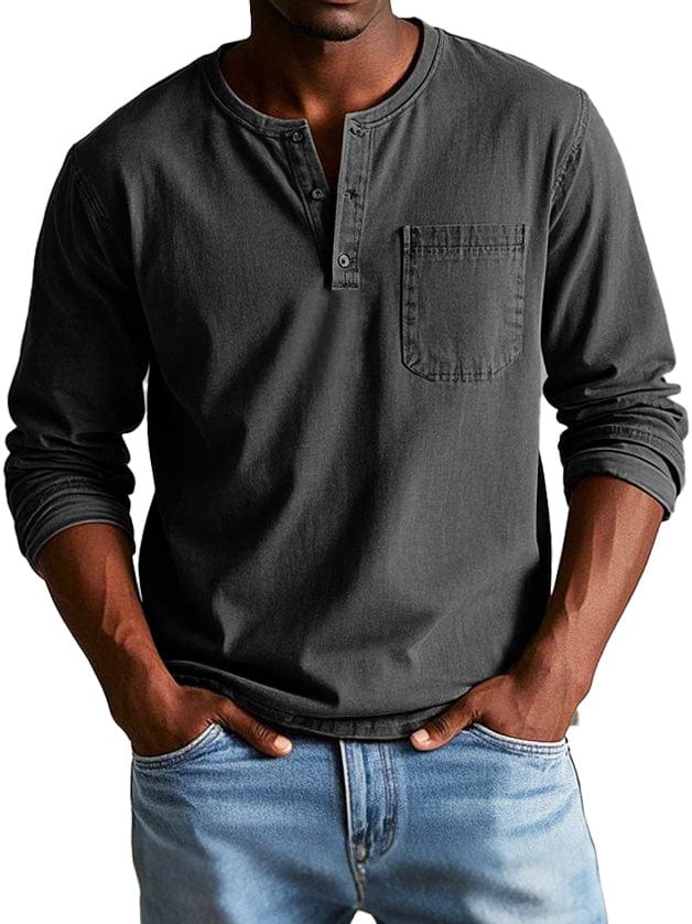 Ronan Washed Cotton Henley