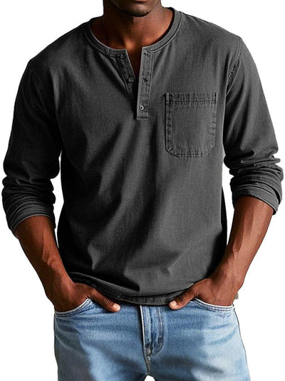 Ronan Washed Cotton Henley