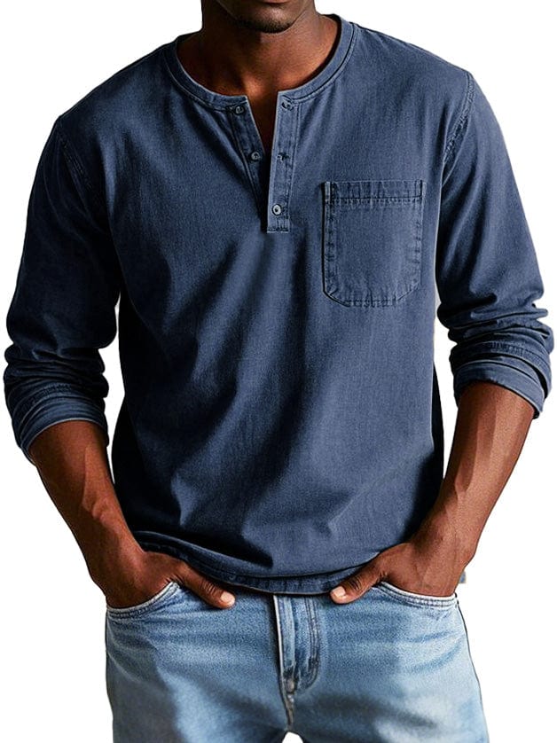 Ronan Washed Cotton Henley