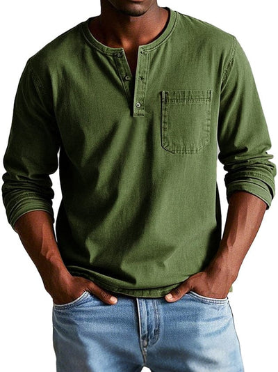 Ronan Washed Cotton Henley