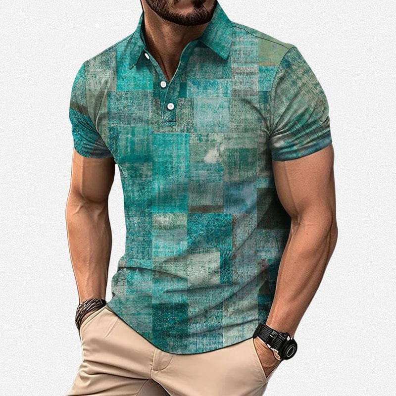 Aurorix Patchwork Polo Shirt