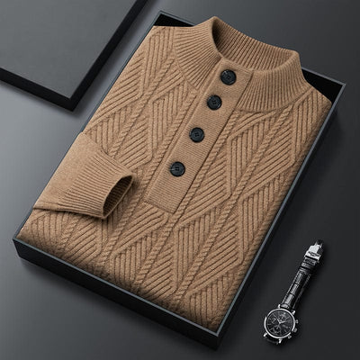 Alden Ribbed Henley Sweater