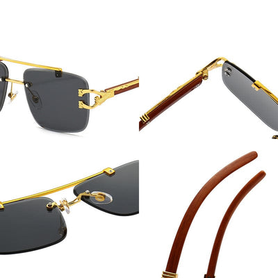 Valen Wood-Metal Fusion Sunglasses