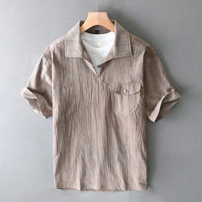 Enrico Tortuga Linen Polo Shirt
