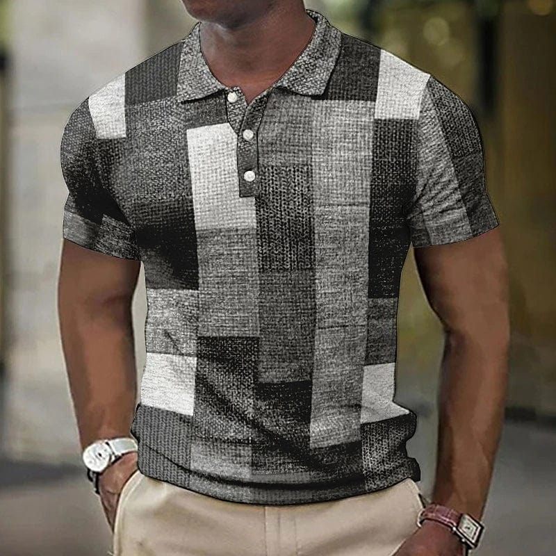 Aurorix Patchwork Polo Shirt