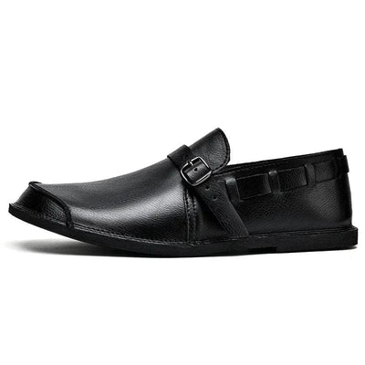 Calen Buckled Leather Loafers