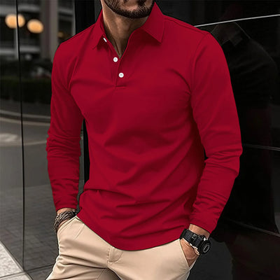 Ethan™ | Casual Long-Sleeved Polo