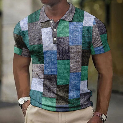 Aurorix Patchwork Polo Shirt