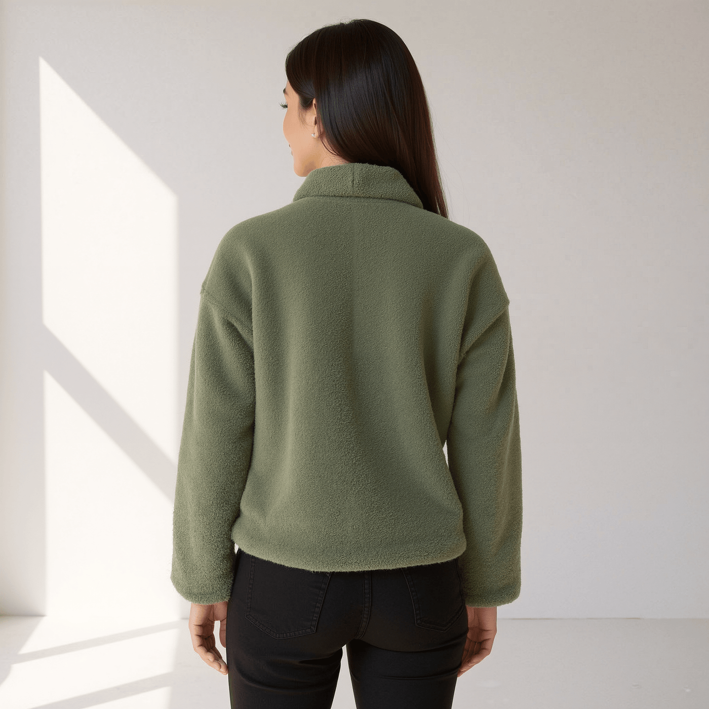 Seliana Fuzzy Buttoned Coat