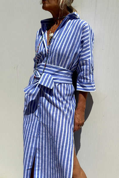 Isla Striped Shirt Dress