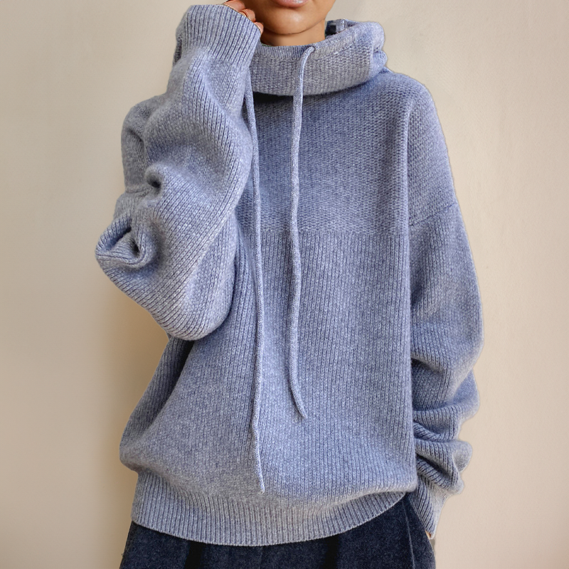 Amina | Luxe Merino Wool Hoodie Elegance