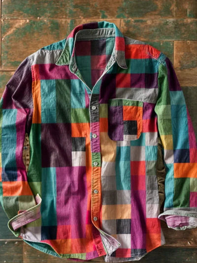 Lenoire Artistry Patchwork Shirt