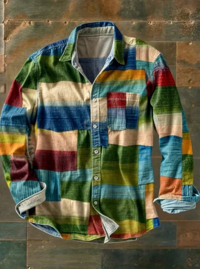 Lenoire Artistry Patchwork Shirt