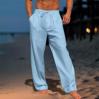 Leonardo Drawstring Linen Trousers